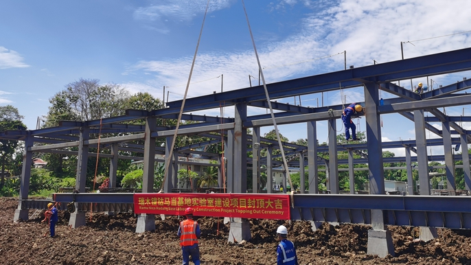 瑞木锡钴马当基地实验室主体结构顺利封顶_副本